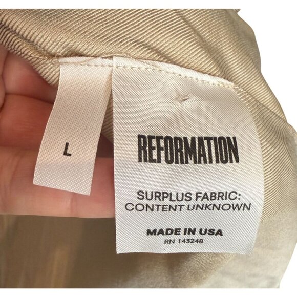 Reformation Rare Pigalle Jacket Coat in Brown Sahara - Size L - Picture 2 of 5